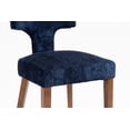 thumbnail image 2 of Set of 2 Farmhouse Style Dining Chairs, Durable Beige Linen Upholstered Accent Chairs with Sturdy Hardwood Frame，Blue, 2 of 7