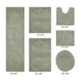 thumbnail image 6 of Better Trends 6 Piece Bathroom Rug Set, 100% Cotton, Extra Soft Tufted Bath Mat, Water Absorbent & Non Slip Bath Rug, (Dark Sage) Granada Collection, 6 of 8