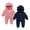 Navy2, variant on lmcalzta 2PCS Baby Girls Boys Clothes Infant Newborn Onesie Hooded Fleece Jumpsuits Fall Winter Pajamas Outfits Solid Color