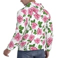 thumbnail image 6 of Balery Rose Flowers Pattern Mens Hoodie Kangaroo Pocket Hoodie Pullover Hooded Sweatshirt Ideal for Daily Wear Travel and Home-XX-Large, 6 of 7