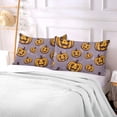 thumbnail image 7 of GZHJMY Funny Pumpkin Halloween Pillowcase Plush Pillowcase for Hair and Skin, Soft Standard Size Pillow Cases Zippered Queen Pillow Case Set of 1-21x54in Home Decor, 7 of 7