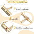 thumbnail image 3 of Uxcell Single Prong Belt Buckle Metal Center Bar Square Replacement Buckle Fit for Belt Purse Making Leather Hardware Black/Silver/Light Gold/Bronze 1 Inch, 3 of 6