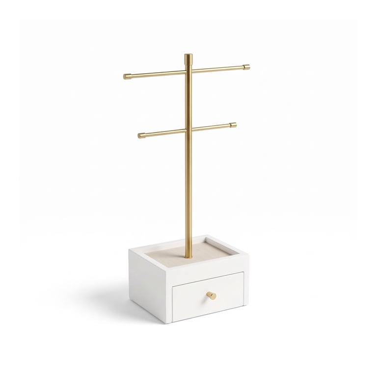 Hives and Honey Katie Jewelry Stand, White Gold Accents photo 1