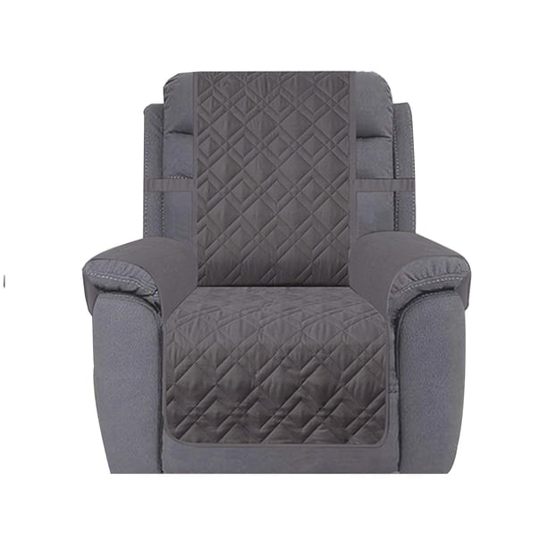 Ameritex Funda impermeable antideslizante para sillón reclinable que se mantiene en su lugar, protector de muebles, ideal para mascotas y niños (23 pulgadas, gris oscuro)