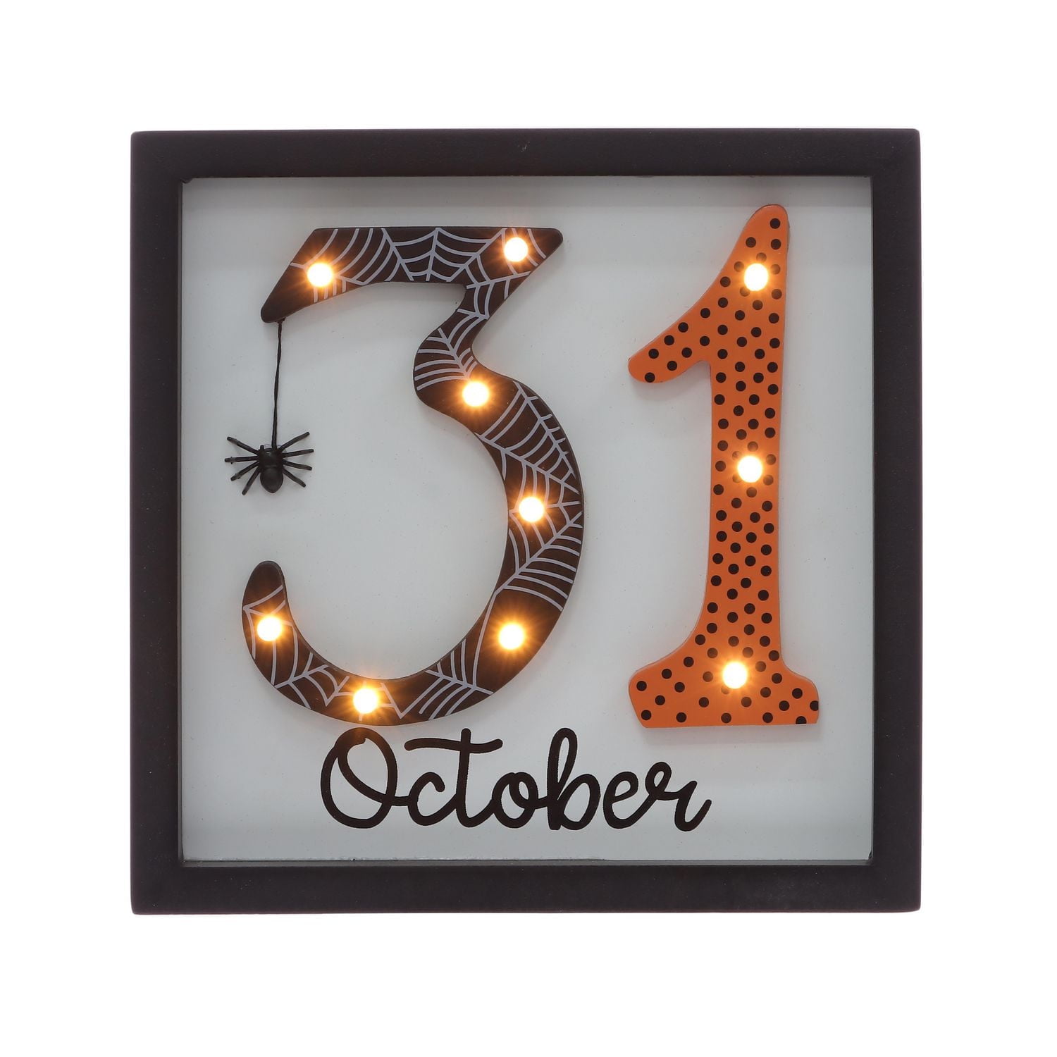 Plateau de table en blocs de bois à led sur le thème d’Halloween pour les décorations d’intérieur d’Halloween