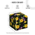 thumbnail image 4 of Lsque Daisies Flowers Printed Tissue Box Cover Holder, Facial Paper Organizer Dispenser,Square with Bottom Belt, PVC Leather Decorative Organizer, 4 of 8