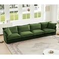 thumbnail image 2 of Newest Slipcovered Long Sofa, 4 Seater Sofa,Removable Cover, Extra Deep Couch for Living Room, ,Chenille Fabric Cloud Like Comfy Sofa Couch, Green Chenille Fabric, 2 of 20
