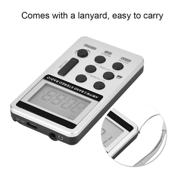 Digital Display Radios, DSP Chip ABS Shell LCD Screen High Sensitivity Mini Radio for Broadcasting Station for Home