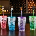 thumbnail image 4 of 5PCS Creative Bar Dust Proof Plugs Protector Cup Accessories Cat Splash Proof Silicone Straw Covers Cap Reusable Straw Toppers Silicone Straw Plug Drinking Straw Tips Lids H, 4 of 8