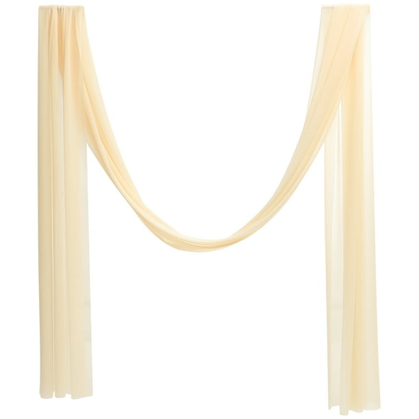 KAKOWELY Cortina de fondo transparente con diseño de arco para bodas, ceremonias y fiestas, decoración de techo