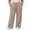 Khaki, variant on Women's Plus Size Sweatpants Drawstring Elastic Waist Straight Leg Pants with Pockets L-5XL