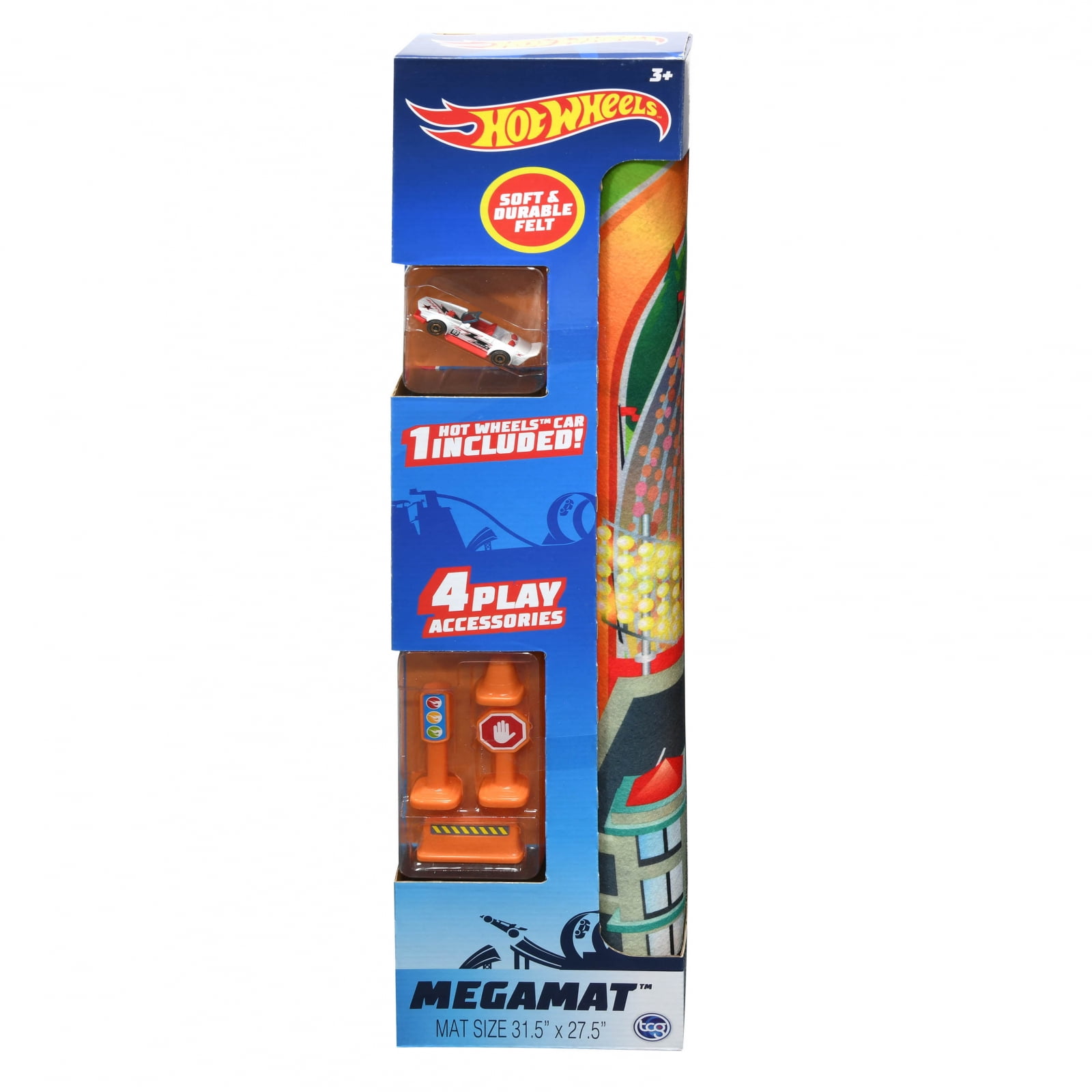 Hot Wheels, Kids, Mega Mat Toy Car Set, 31.5 x 27.5 inches