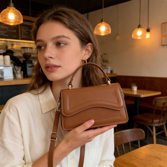 Deeceymbur Women Fashion Square Tote Crossbody Shoulder Handbag Purse Clutch Casual Solid Small with Adjustable Strap Multiple Colors