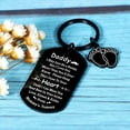thumbnail image 2 of Husband Valentines Day Gifts, Gifts for Men Who Have Everything, New Dad Gifts,  Shower Gifts Footprint Keychain, Expectant Dad Gift for First Time Dad Fathers Day,  Announcement Gifts, 2 of 6
