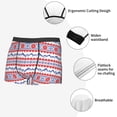 thumbnail image 3 of Pofeuu red blue Snow Mountain Print Men’s Boxer Briefs, Moisture-Wicking Underwear, Regular,Trunk-Medium, 3 of 5
