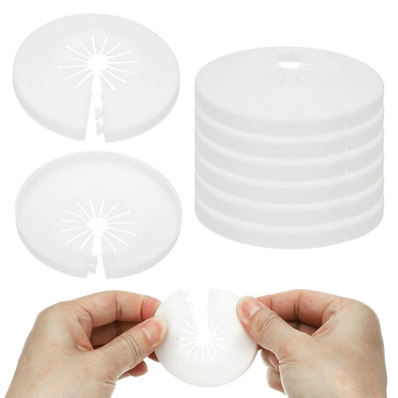 29mm Plumbing Cover Plates, 9 PCS Wall Split Flange Pipe Cover Decoration Escutcheon Plate Collar Flange Water Pipe Cover Decoration PP Plastic for Wall Pipe Tube Hole, White