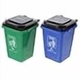 thumbnail image 3 of 2PCS Mini Curbside Trash and Recycle Can Set/Pencil Cup,Creative Dust Bin Supplies Holder(Blue + Green), 3 of 4