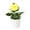 Yellow, variant on OIUR Artificial Potted Rose Desktop Faux Rose Bonsai Reusable Artificial Rose in Flower Pot for Home Office Decor Photography Prop