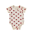 thumbnail image 3 of Vividxx Baby Girls Bodysuits Onesie Cute Print Side Snap Rompers For Newborn Soft Breathable Casual Onesie With Belly Newborn O-Neck Classic Dailywear, 3 of 6