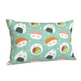 thumbnail image 2 of Kll Kawaii Sushi Pillow Covers Envelope Closure,Super Soft And Cozy Fuzzy Fleece Pillow Case Cover 14"X20", 2 of 9
