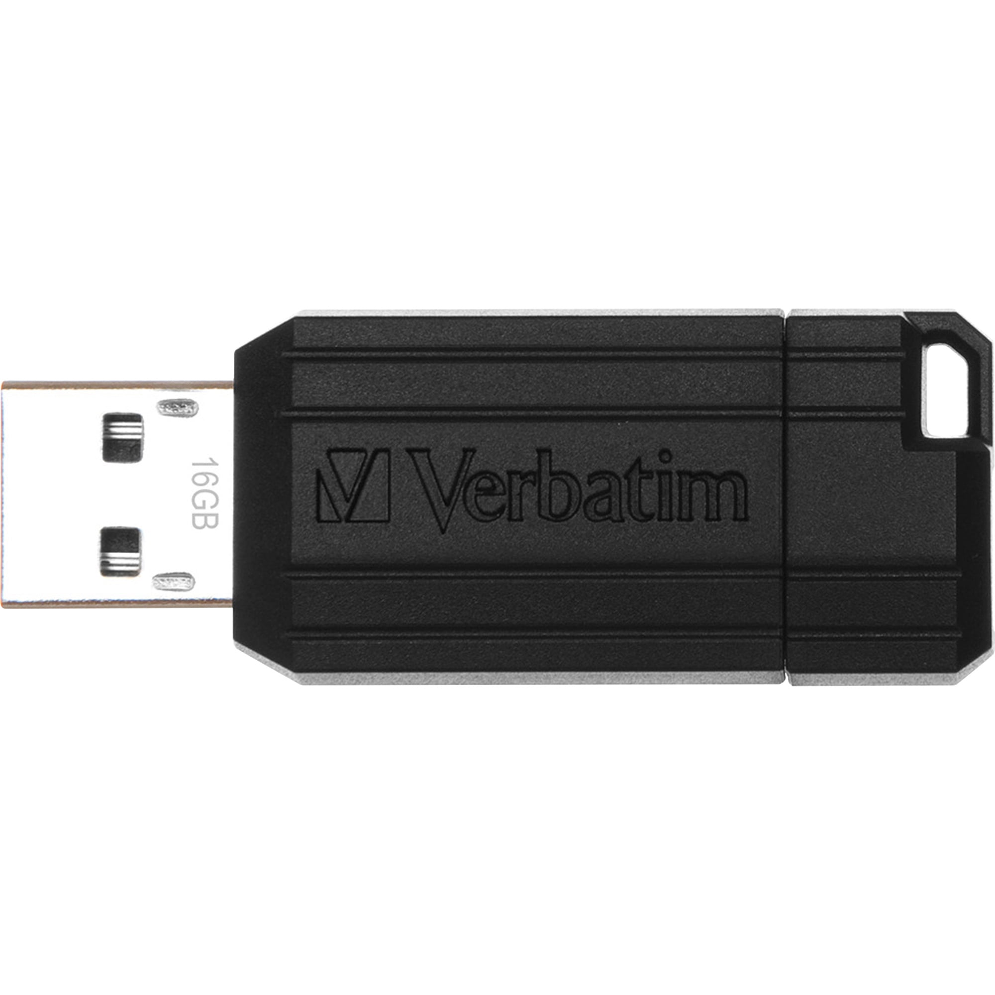 Verbatim 16GB Pinstripe USB Flash Drive - Black 16GB - Black - 1pk
