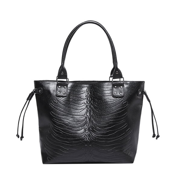 Bolso de mano con diseño de calavera retro europeo y americano, moderno y de gran capacidad para mujer.