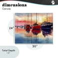 thumbnail image 4 of Stupell Industries Traditional Red & Blue Boats at Sunset Canvas Art, 30 x 24, by Franklyn Gregory, 4 of 8