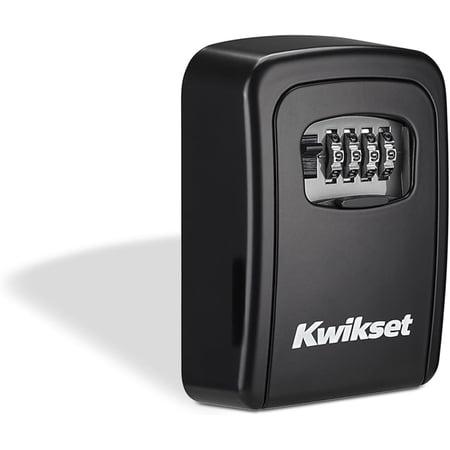 Wall Mounted Key Storage Lock Box Resettable 4-Digit Combination Large Capacity 3-9/16 Inch 1 Pack Black