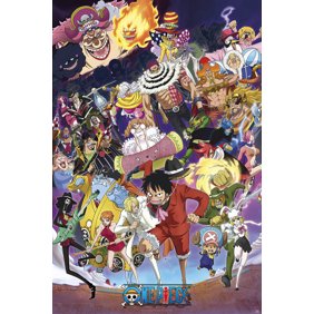 Gb Eye Xpe One Piece Attacking Punch Anime Poster Print 44 24 X 36 Walmart Com Walmart Com
