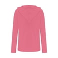 thumbnail image 4 of Women's Sun Protection Hoodie Lightweight Long Sleeve Thumb Cover Top Shirt for Outdoor Fishing Hiking Watermelon Red, 4 of 9