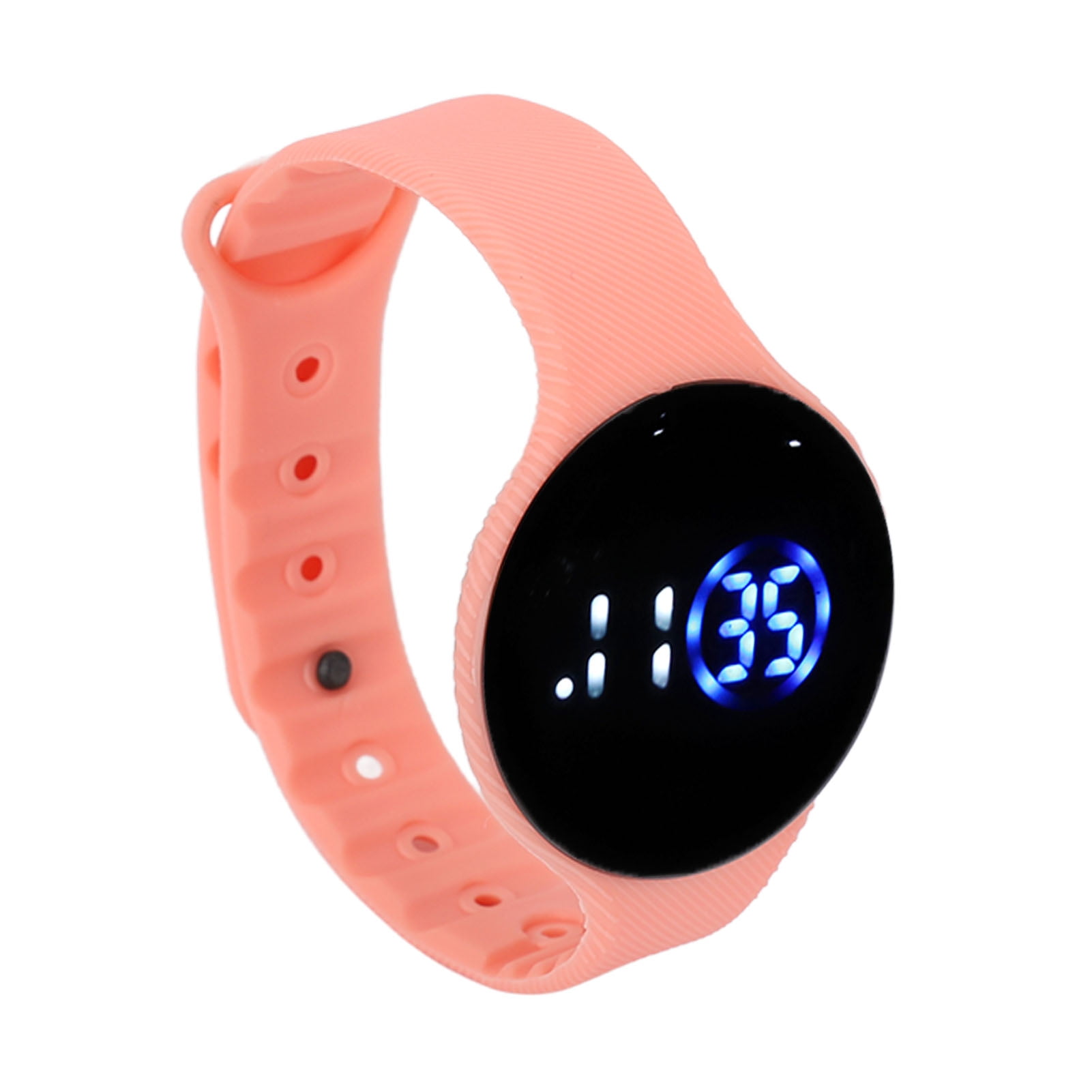 Kids Digital Watch Waterproof Silicone Watchband Scratch Proof LED Electronic Watch for Students Light Pink