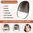 thumbnail image 2 of Clip in Bangs for Women 100% Human Hair Extensions Wispy Bangs Fringe with Hairpieces Air Bangs Flat Bangs Clip Curved Bangs for Daily Wear, 2 of 7