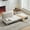 Beige, variant on Foldable 3-in-1 Convertible Sofa Bed Recliner Sleeper, Mid-Century Modern Design with 3 Pillows, Space-Saving for Bedroom, Study & Guest Room,Beige