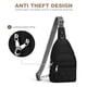 thumbnail image 5 of Bolso bandolera SYTRAH antirrobo con bloqueo RFID, nylon negro para mujer, 5 of 9