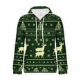 thumbnail image 4 of Lorytime Christmas Oversized Hoodies for Women Reindeer Print Sweatshirt Long Sleeve Pullover with Pocket Tops for Holiday, 4 of 5