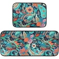 thumbnail image 1 of Color Flowers Floral Kitchen Mat Set of 2, Non-Slip Kitchen Rug for Floor, Waterproof Sink Carpet for Home, Office, Laundry, 1 of 6