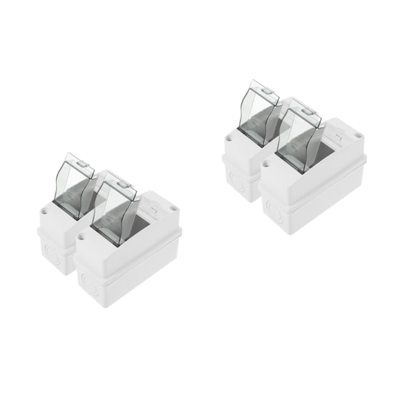 WORGEOUS 4 pcs  Electric Boxes Circuit Breaker Box Cover Electrical Box Junction Box Rv Breaker Box Outdoor Breaker Box Indoor Outdoor Distribution Box Protection Box (2 Way)