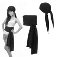 thumbnail image 6 of Abbraccia Pirate Head Scarf Hat Dress up Pirate Bandana for Role Play Photography Birthday Black, 6 of 9