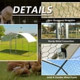 thumbnail image 4 of Haverchair Outdoor Large Chicken Playpen Run Walk-in Chicken Coop with Waterproof Cover  Metal Hen Cage Duck Cage Enclosure Rabbit Nest Fence Chicken Cages(Dome: 6.6'x9.9'x6.6'), 4 of 7