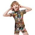 thumbnail image 4 of Movie Sing 2 Boys 2-Piece Swimsuit Set, Short Sleeve Rash Guard & Swim Trunks, 4 of 7
