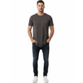 thumbnail image 3 of Allsense Men's Hipster Long T-Shirt - Drop-Cut Curved Hem Tee, Cool Grey, Large, 3 of 3