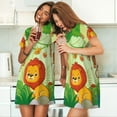 thumbnail image 4 of Easygdp African Animals in the Jungle Camisón de manga corta para mujer, informal, estampado, 4 of 6
