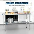 thumbnail image 2 of 24x60 Inches Commercial Table | Suitable for High-Traffic Areas | Easy-to-Clean Surface | Weight-Bearing Capacity, 2 of 3