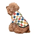 thumbnail image 5 of Honeii Floral Checkerboard Print Small Dog Hoodies Pet Hooded Sweatshirts Fall Winter Puppy Cat Sweaters Warm Clothes for Small Dogs Outfits Costume-XX-Large, 5 of 7