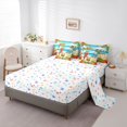 thumbnail image 5 of Castle Fairy Cute Tropical Parrot Queen Bedding 7pcs,Coconut Drink Hibiscus Beach Layout Bedding Comforter Set Queen,Red Sky,Reversible, 5 of 7