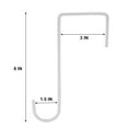thumbnail image 2 of Vinyl Fence Hooks Patio Hooks White Powder Coated Steel Hangers fits Easily for Indoor & Outdoor Hanging Lights, Plants & Planters, Bird Feeder, Pool Equipment, 2x6inch/3X8inch, 2 of 5