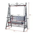 thumbnail image 2 of Outdoor Swing 2-Person Metal - Black, 2 of 3