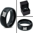 thumbnail image 4 of Tungsten Oregon The Beaver State Band Ring 8mm Men Women Comfort Fit Black Dome Polished, 4 of 4
