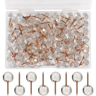 WILLBOND 500 Pack Map Push Pins Map Tacks 1/8 inch Small Size (Gold)
