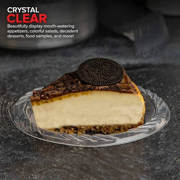 Clear plastic dessert plates sales